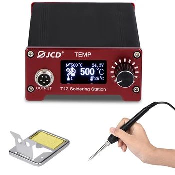 

JCD T12 Soldering Iron station STM32 OLED DIY Kits Professional Tools Welding Iron Tips Temperature Controller Handle Case