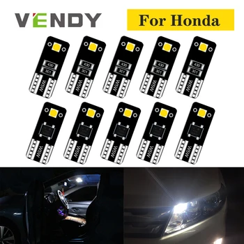 

10pcs W5W T10 LED Lights 2825 168 Bulb Car Auto Lamp For Honda civic crv fit accord jazz accord 8 smax Insight Odyssey Pilot MDX