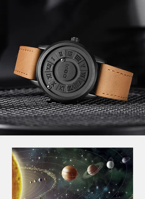 DOM Trend Concept-Reloj de moda para hombre, cronógrafo creativo con  puntero de desplazamiento, fuerza magnética, resistente al agua, nueva  personalidad - AliExpress