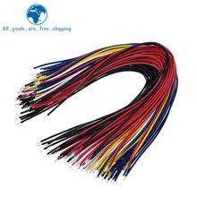 TZT-Cables de Cable de puente de placa de pruebas chapados en estaño, flexibles, de Color, 20CM, 100 Uds.