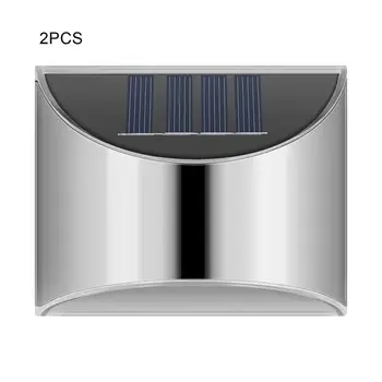 

2 Pieces Solar Lights 4 LED Solar Powered Lamp PIR Motion Sensor Waterproof Security Lighting For Outdoor Garden Wall Fence