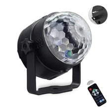 Led звук активированный Вращающийся Диско-Шар Вечерние огни RGB строб сцена лампа для рождества дома KTV Рождество свадебное шоу Декор