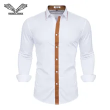 Fashion Men's Shirts Long Sleeve Slim Fit Men's Casual Shirts Formal Dress Shirts Men Clothes Turn-Down Collar N5045