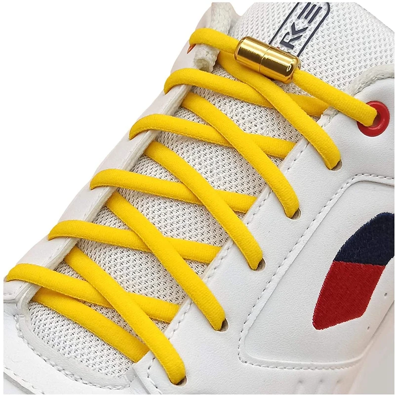 Shoelaces Elastic Lock Shoe-Strings Sneakers No-Tie Metal Kids for And Adult Semicircle
