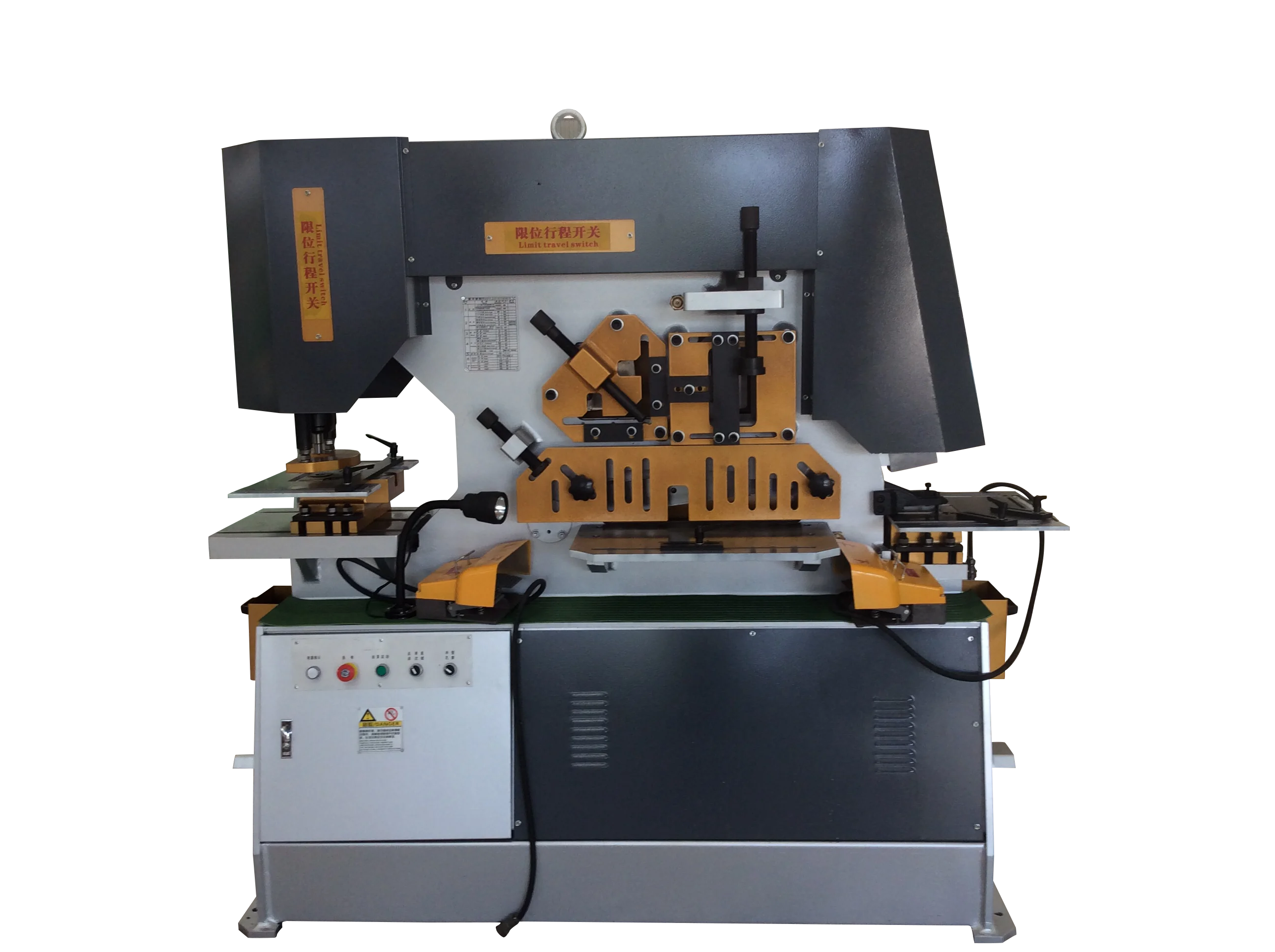 Mult functional Q35Y-30T hydraulic ironworker machine, combined punching and cutting for metal sheet
