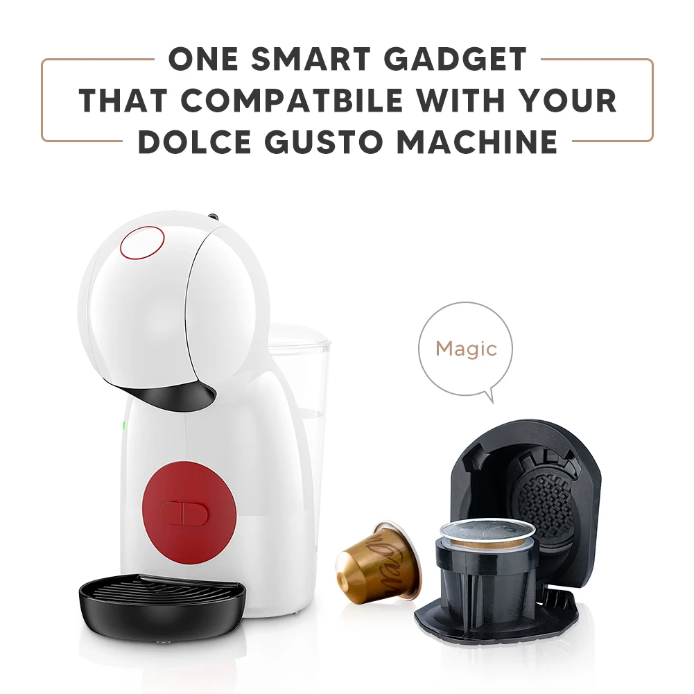 Icafilas Adapter Voor Nescafe Dolce Gusto Piccolo Xs Machine Met Nespresso  Capsule Houder Voor Genio S Plus Converteren Accessoires|Coffee Filters| -  AliExpress