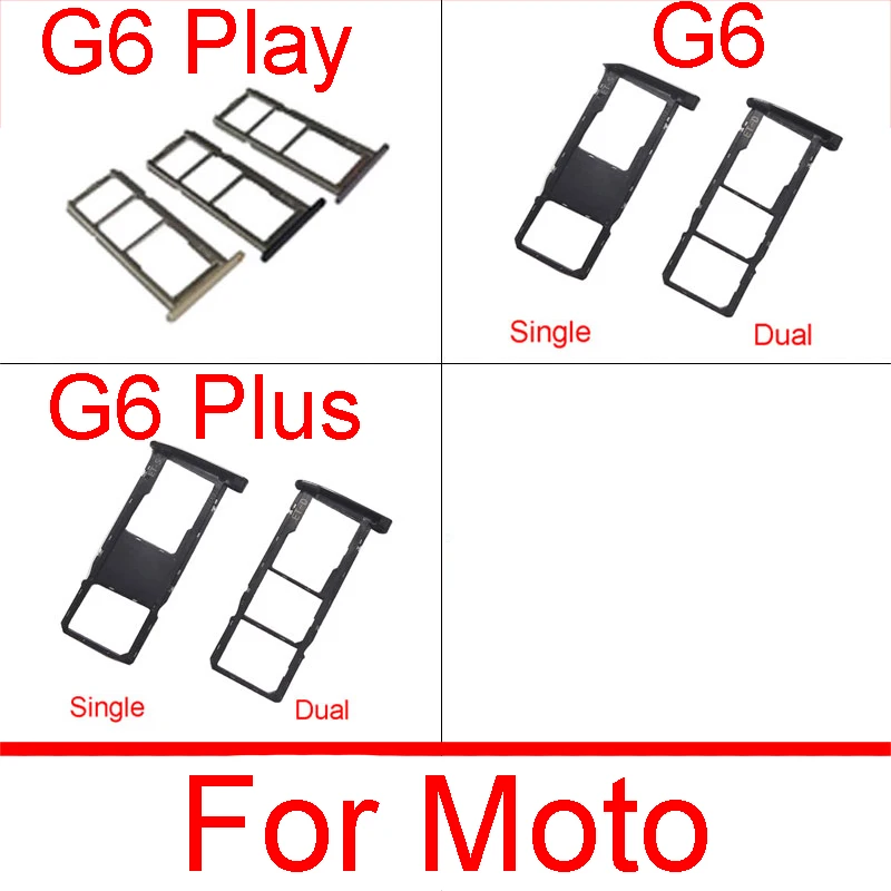 Гнездо для одной/двух Sim-карт Motorola Moto G6 Plus + xtвращение Play Micro SD адаптер Sim-карты