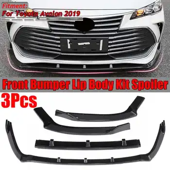 

3pcs Detachable Car Front Bumper Splitter Lip Spoiler Body Kit Bumper Diffuser Protector Deflector Lips For Toyota Avalon 2019