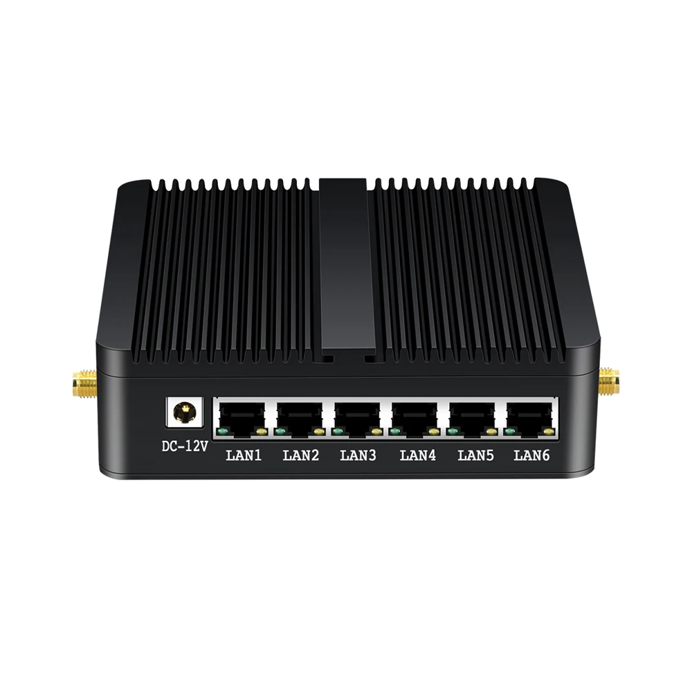 HLY 6 1000 Мбит/с LAN мини ПК гигабитный Wi Fi HDMI 2 * USB Intel Celeron J1900 маршрутизатор брандмауэр