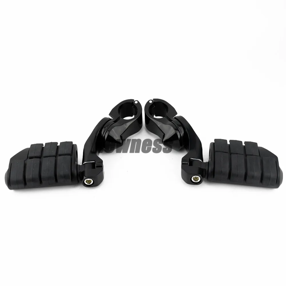 1 1/" Защита двигателя шоссе подножки подножка короткий угловой зажим для Honda Kawasaki Suzuki Yamaha Harley Softail Sportster Dyna