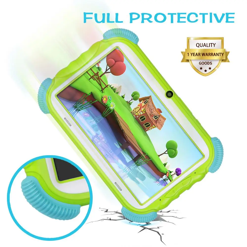 Hot sale NEW Kids Tablet 7 inch Android 8.1 16GB Babypad PC with Wifi and Camera GMS Certified Supported Kids-Proof Case stand