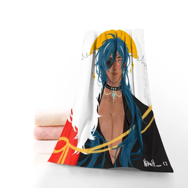 Kaeya genshin impact Towel Printed Cotton Face/Bath Towels Microfiber Fabric For Kids Men Women Shower Towels 70X140cm