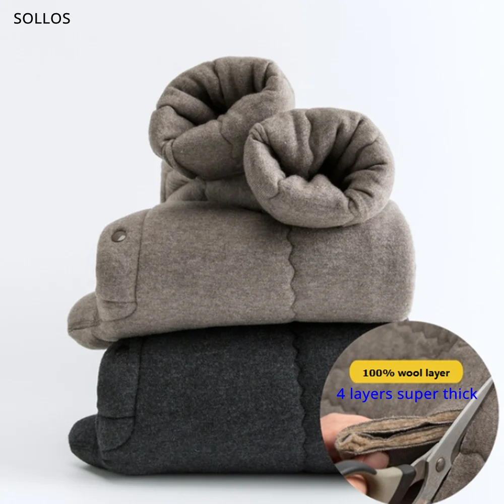 Thick Warm Merino Wool Leggings Man Winter Thermo Thermal Men Underwear Thermos Women Clothing Man Long Johns Clothes for thermal underwear sets