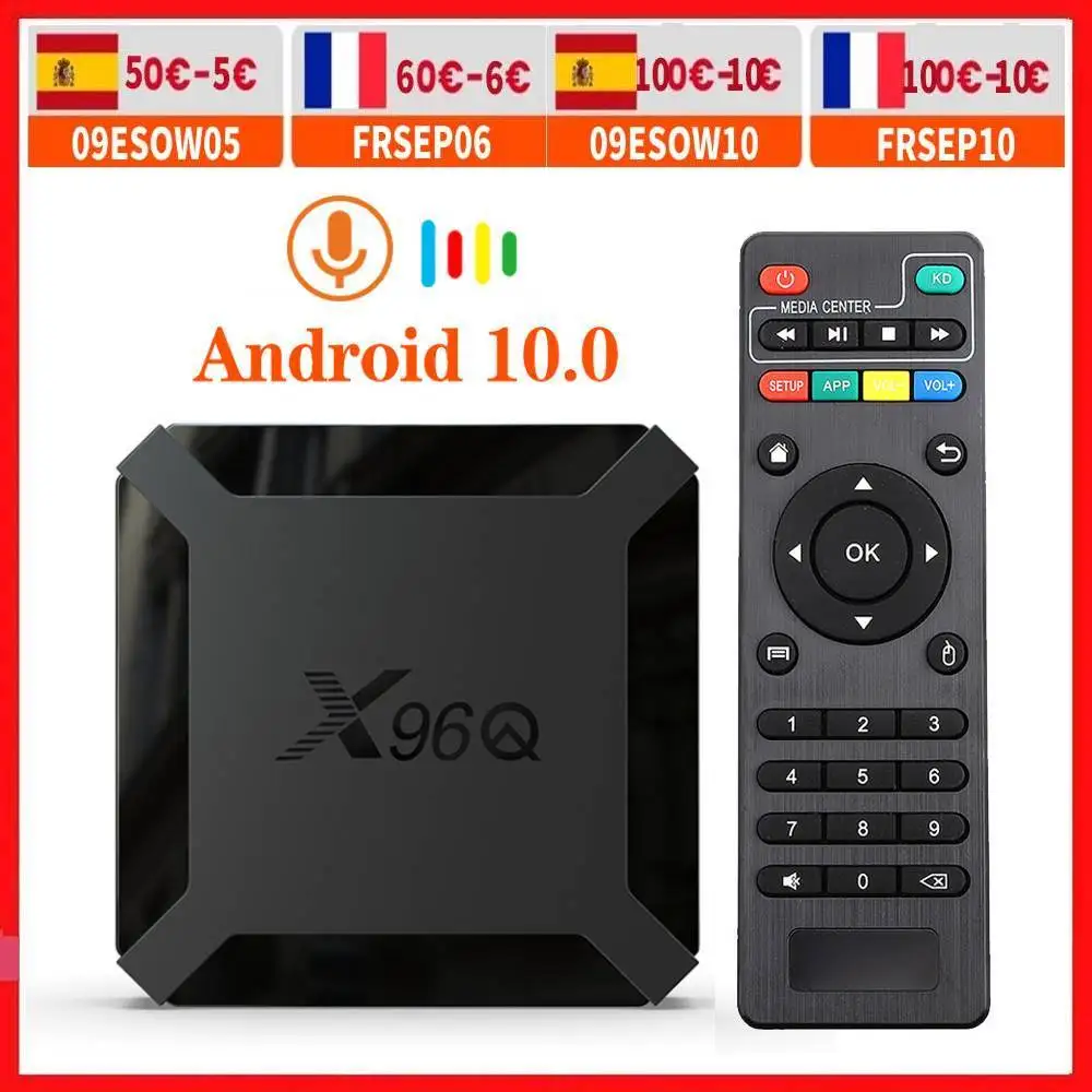 10 шт./лот Vontar X96Q Android ТВ BOX Allwinner H313 TV Smart 0 Media Player Quad Core Wifi Youtube X96 мини | Электроника
