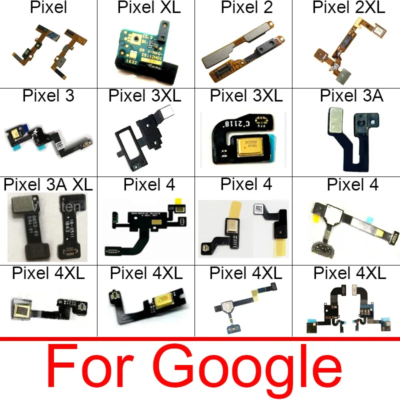Promixity Light Sensor Flex Cable With Microphone For Google Pixel 2 2XL 3 3XL 3A 4 4XL XL FlashLight Mic Ribbon Parts | Мобильные