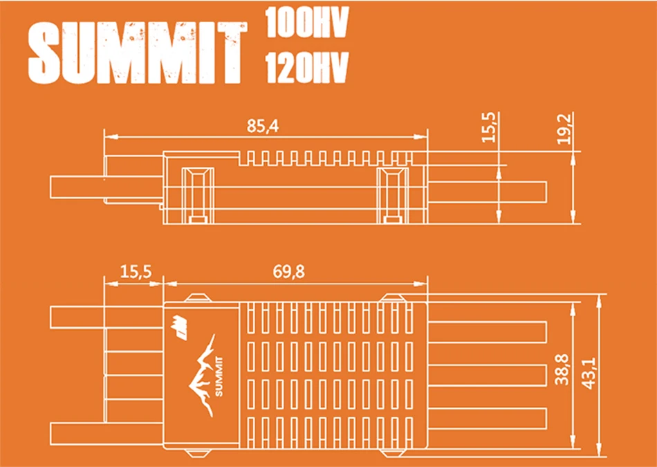 DualSky SUMMIT 100A HV 120HV 120A бесщеточный ESC HV версия для RC самолета с фиксированным крылом БПЛА