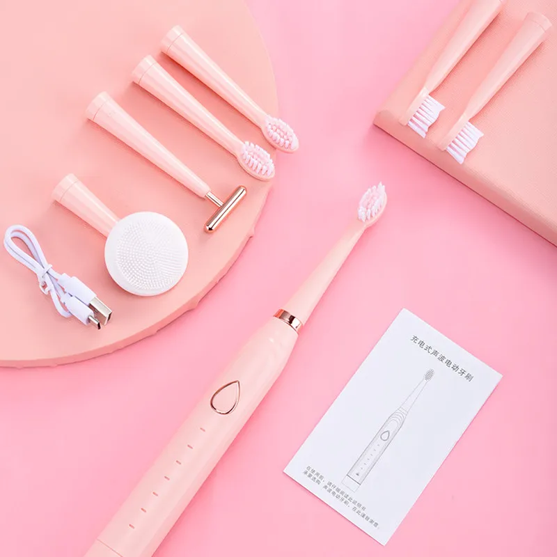 Multifunction Electric Toothbrush Soft Hair 6-Speed Adult USB Charging Ultrasonic Vibration Electric Toothbrush Multifunction Electric Toothbrush Soft Hair 6-Speed Adult USB Charging Ultrasonic Vibration Electric Toothbrush