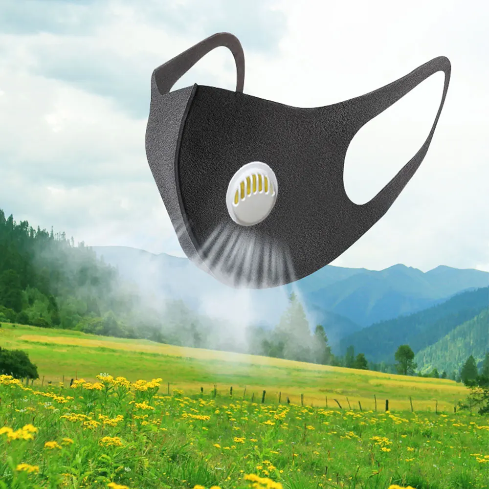 

Breathing valve Mask Reusable PM2.5 Face Mouth Mask Washable Anti Air Pollution Face