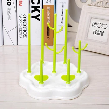 

Household Good Baby Bottle Drying Rack Antibiotic Drainer Dryer Rack Shelf Feeding Holder Stand Health Safe Drain bottles rack