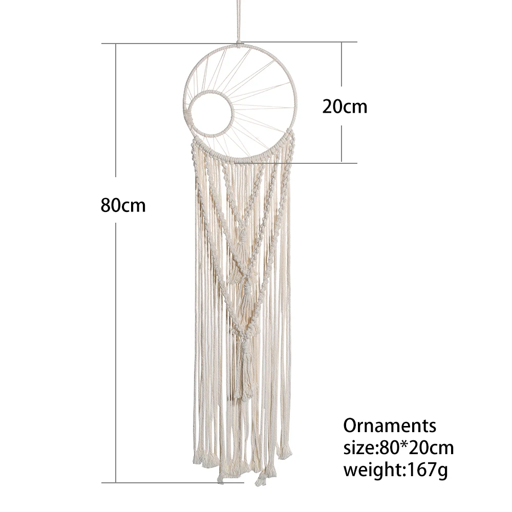 Macrame Dream Catcher Wall Hanging Size Chart