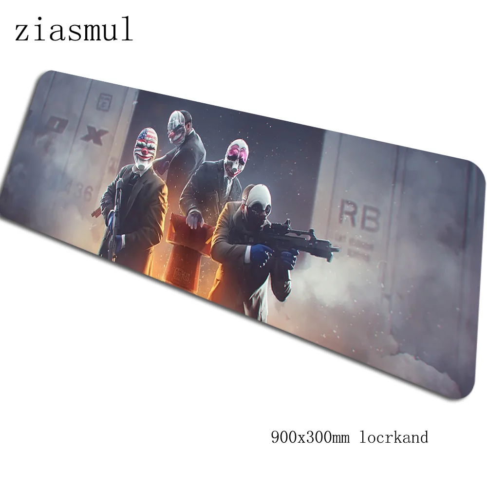 Payday коврик для мыши 900x300x3 мм коврики для мыши 3d игровой коврик для мыши геймер натуральный резиновый персонализированные коврики для мыши Клавиатура ПК коврик - Цвет: Size 900x300x3mm