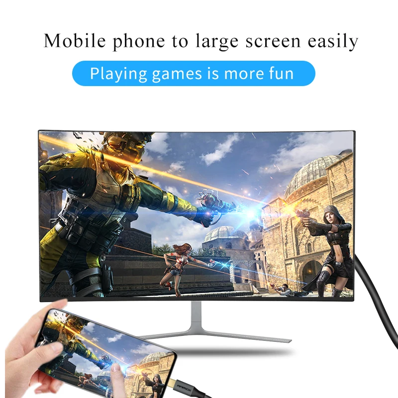 Anmck USB C HDMI кабель type C к HDMI Thunderbolt 3 адаптер для MacBook samsung Galaxy S8/S9 huawei mate 20 P20 Pro USB-C HDMI