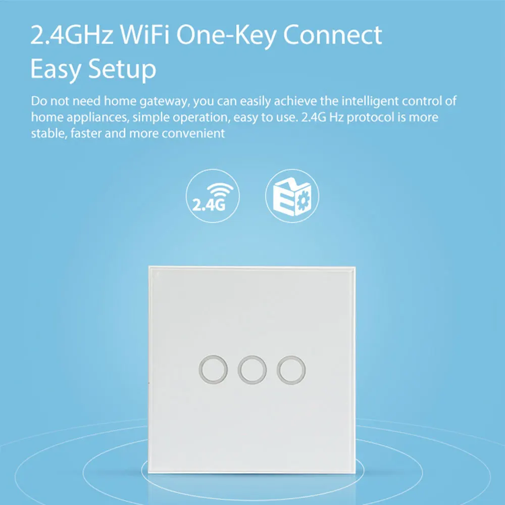 WiFi дистанционный переключатель освещения стандарт ЕС Беспроводной wi-fi-переключатель умный дом приложение управление Совместимо с Alexa Google Home iftt