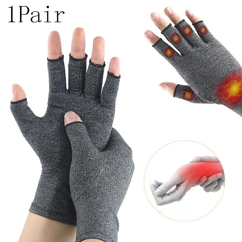1Pair Compression Arthritis Gloves Wrist Support Cotton Joint Pain Relief For Women Men Hand Brace