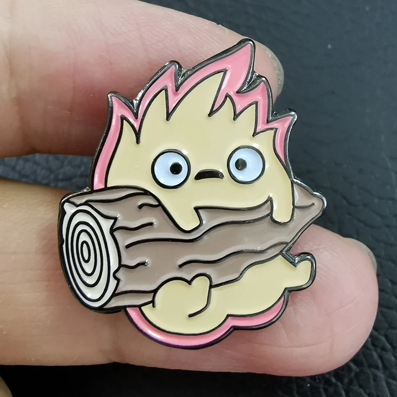 Calcifer lapel pin