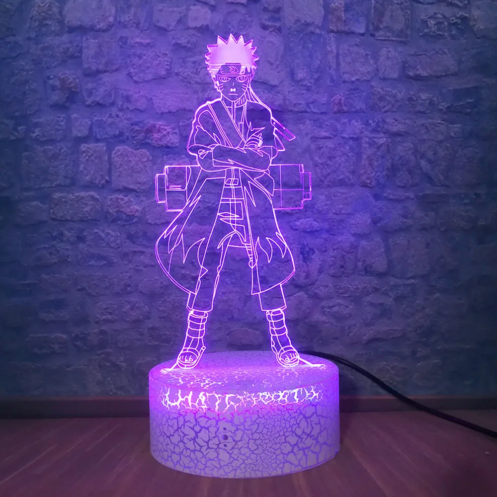 Hokage Наруто фигурка светодиодный 3d-ночник аниме модель сенсорного датчика Оптическая иллюзия сна настольная лампа бутылка для освежителя воздуха игрушка на день рождения