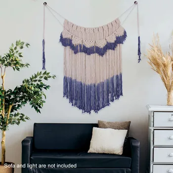 

Wall Hanging For Wedding Gallery Cotton Thread Woven Tapestry Macrame Curtain Living Room Nordic Double Layer Banner Apartment