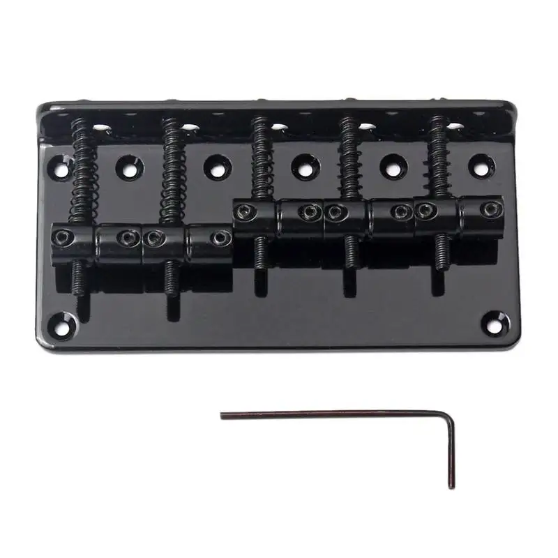 

5 String Vintage Style Bass Hardtail Bridge for Precision Jazz Bass Top Load Upgrade,Black
