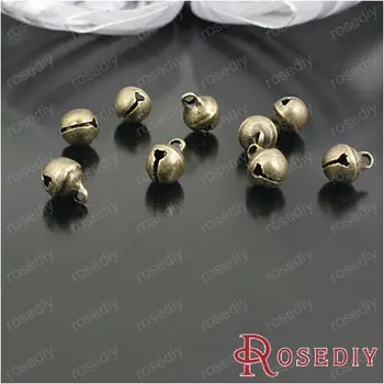 

Wholesale 6mm Antique Bronze Copper Shell Steel Bead Bells Diy Jewelry Findings Accessories 100 pieces(JM5167)