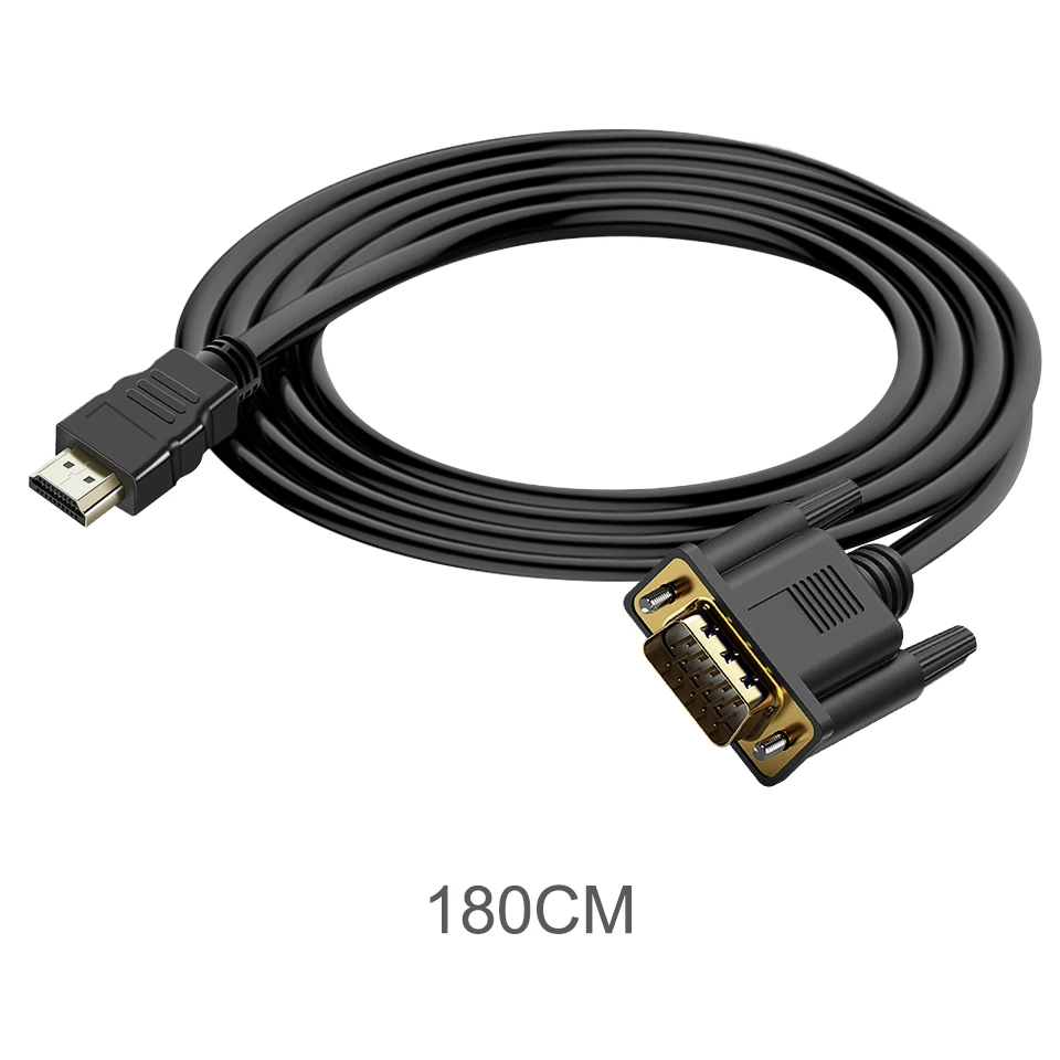 HDMI VGA de 1,8 m, HDMI a VGA, cable HDMI macho a VGA para Monitor, proyector HDTV|Cables VGA| - AliExpress
