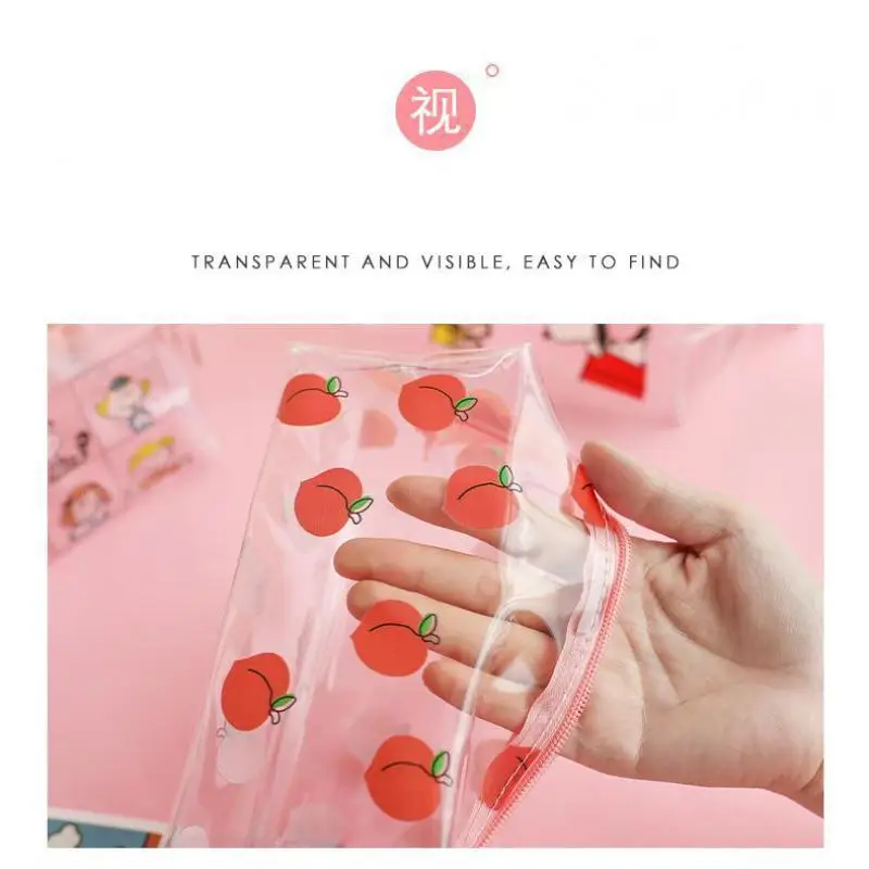 Kawaii Transparent Style Fruit Pencil Case