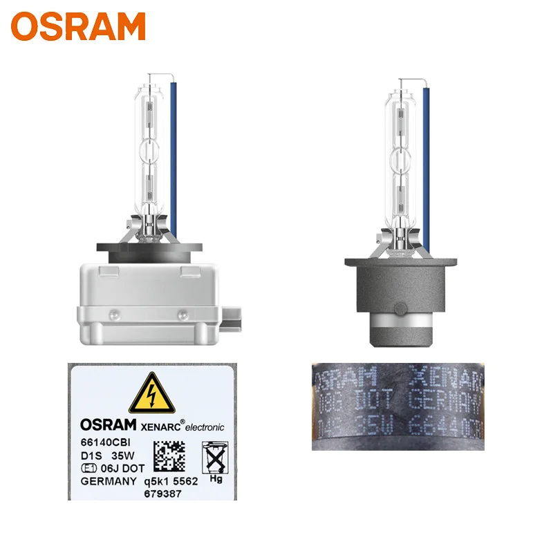 OSRAM D1S D2S D3S D4S CBI Xenon HID Cool Blue Intense 12V 35W Ксеноновые фары для автомобиля 5500K Экстра синий белый свет, 1x