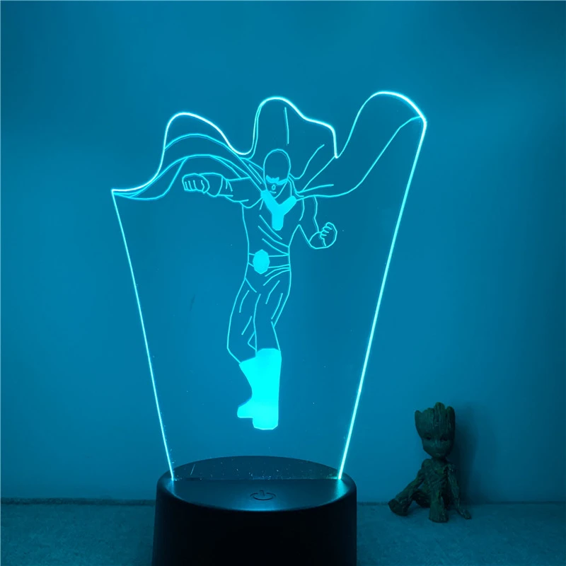 3d Nightlight Anime One Punch Man Saitama Action Figure 7 Colors Touch Optical Illusion Table Lamp Gift Decor Model Action Figures Aliexpress