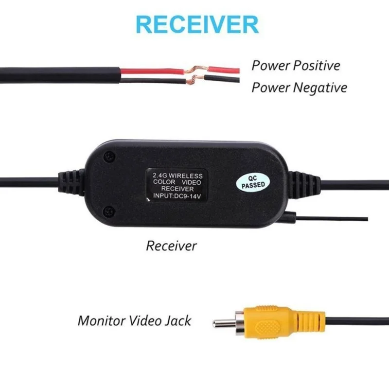 2,4G беспроводная камера заднего вида Автомобильная камера сигнал передатчик и приемник кабель RCA видео передатчик и приемник автомобильные аксессуары