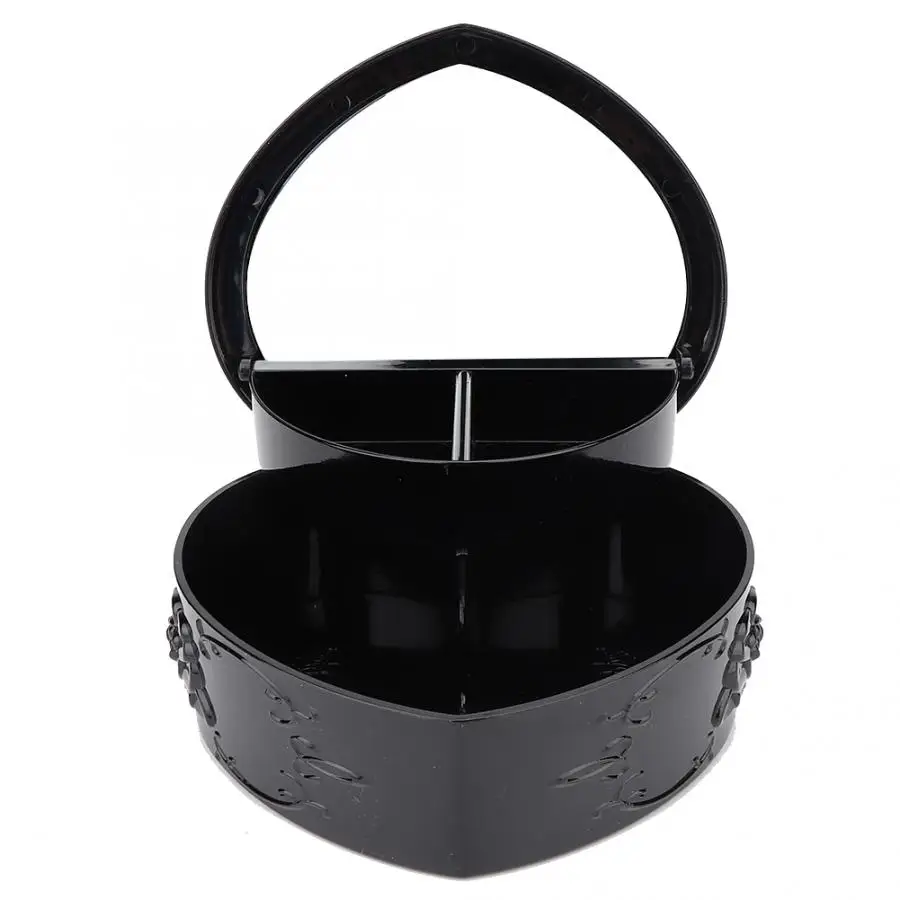 

Professional Makeup Cosmetic Box Powder Puff Double-layer Storage Box with Mirror Makeup Accessories