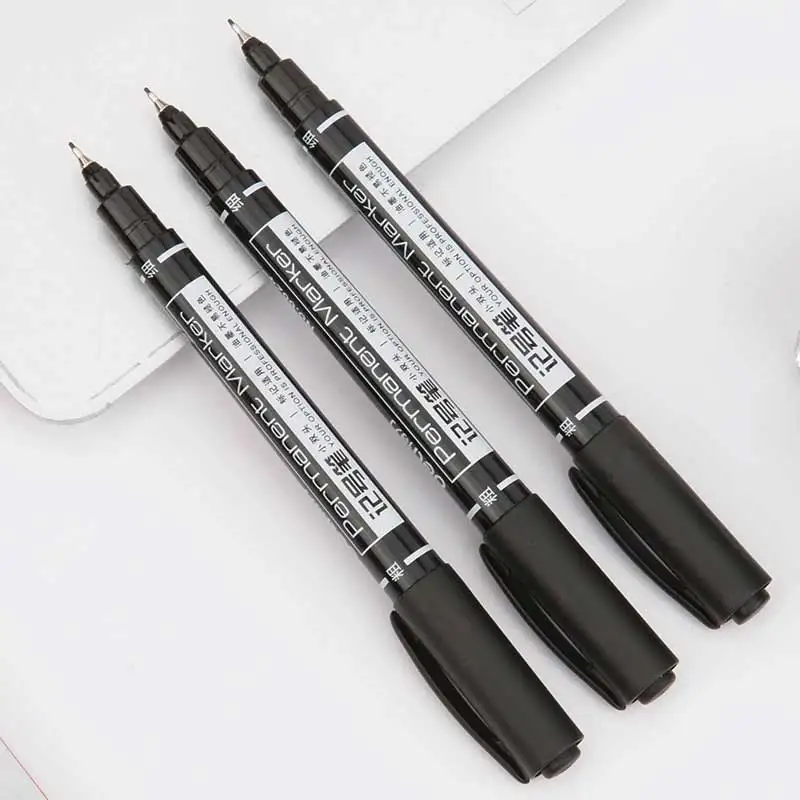 9pcs/Set Permanent Paint Marker Pen Oily Waterproof Black Pens for Tyre Markers Quick Drying Signature Pen Stationery Supplies - Image 3