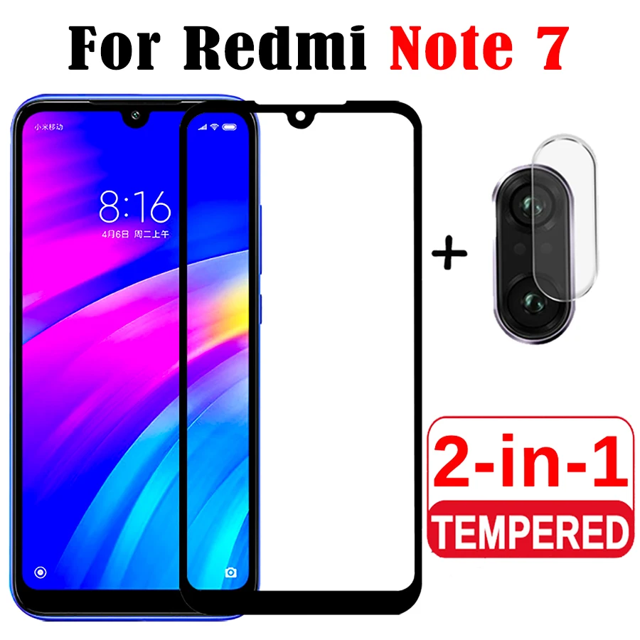 2в1 стекло для xiaomi redmi note7 защита экрана ksiomi xaiomi readmi note 7 не с камерой объектив