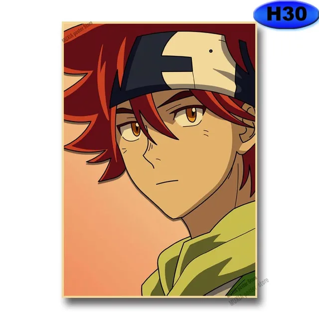 Vintage SK8 The Infinity Poster Kraft Paper Anime Posters Wall Stickers Home Decor Study Bedroom Bar Cafe Decoration Painting H30