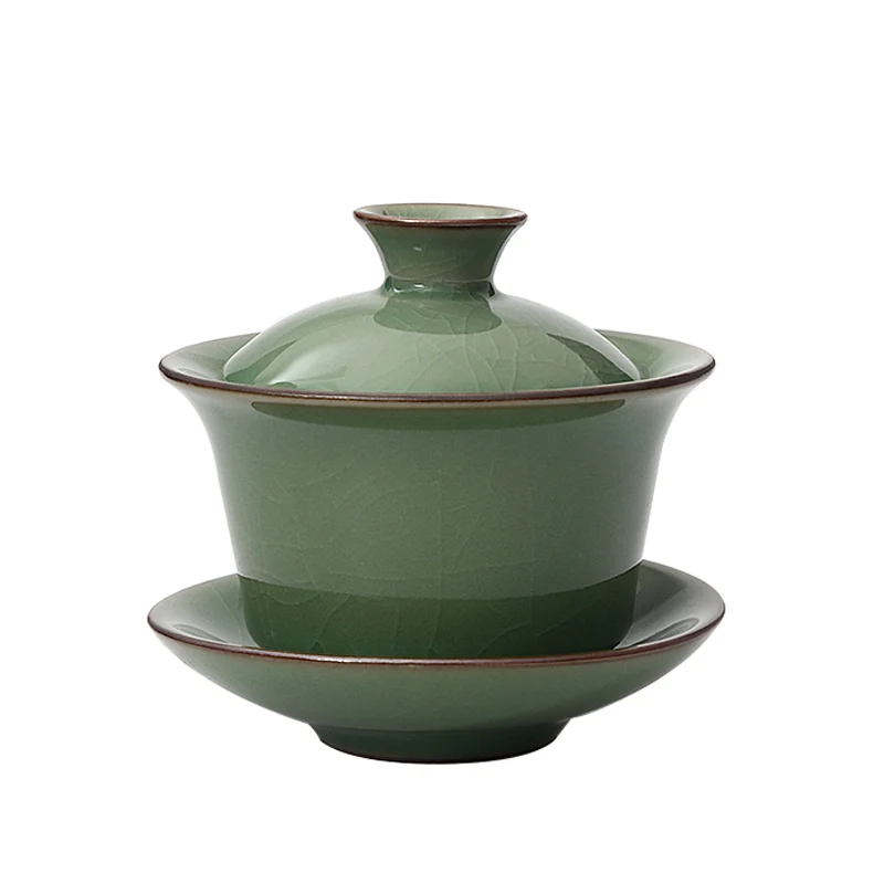 Фарфоровая чайная чаша Gaiwan 150 мл керамический чайный горшок посуда Celadon волшебная