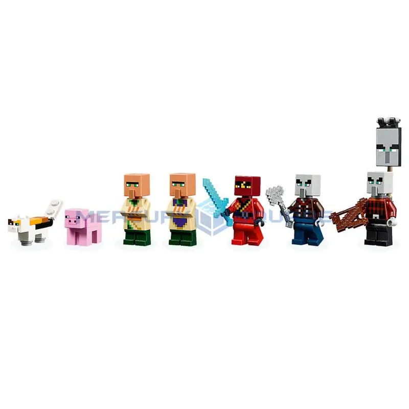 Villager Raid Building Blocks With Kai & Ravager Action Figures Compatible My World Bricks Set Gifts Toys 21160