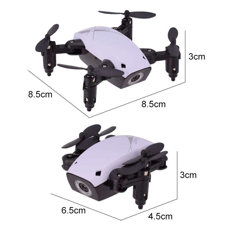S9W складной RC Мини карманный Дрон с 30 Вт HD камерой Безголовый режим H/L Wifi FPV микро скорость 3D переворачивает Дрон белый/красный/синий