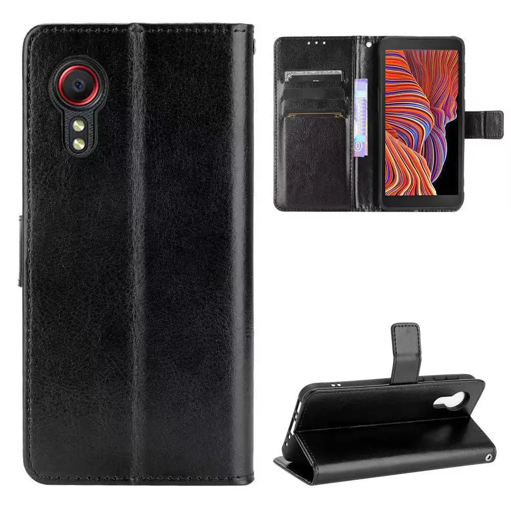 Magnetic Leather For Samsung Galaxy Xcover 5 Case Book Stand Flip Card Protective Wallet Cover samsung silicone cover