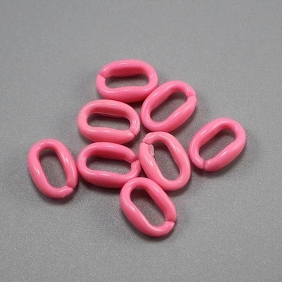 hot pink 100 шт./лот, съемная пластиковая цветная Пряжка, бусины, сделай сам, сумочка, ключевой ремень, ожерелье, аксессуары, акриловая цепочка 11*16 см N203 - Цвет: hot pink