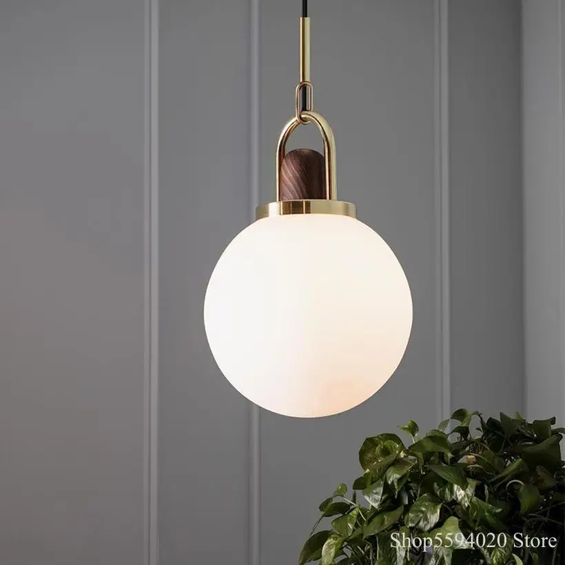 Nordic Design стеклянные шаровые подвесные светильники простой современный