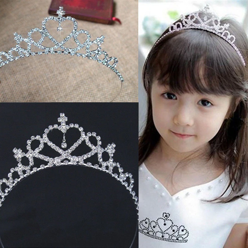 Tiaras De Cabelo Cristal Strass, Faixa De Cabeça Para Meninas Crianças