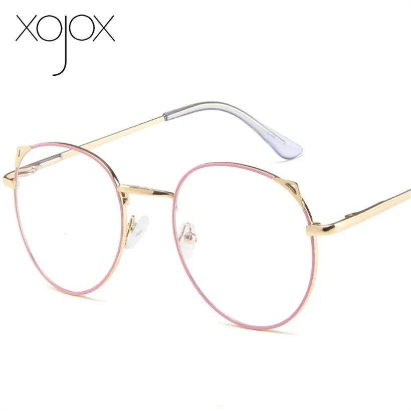 XojoX анти-синий светильник кошачий глаз круглая оправа для женщин и мужчин брендовая дизайнерская пленка излучения Pretection очки